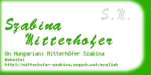 szabina mitterhofer business card