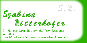 szabina mitterhofer business card